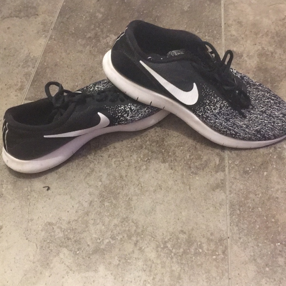 black and white speckled nikes